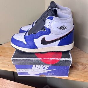 Nike Royal Blue and White High-Tops